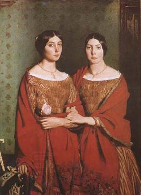 Theodore Chasseriau The Sisters of the Artist (mk09) oil painting picture